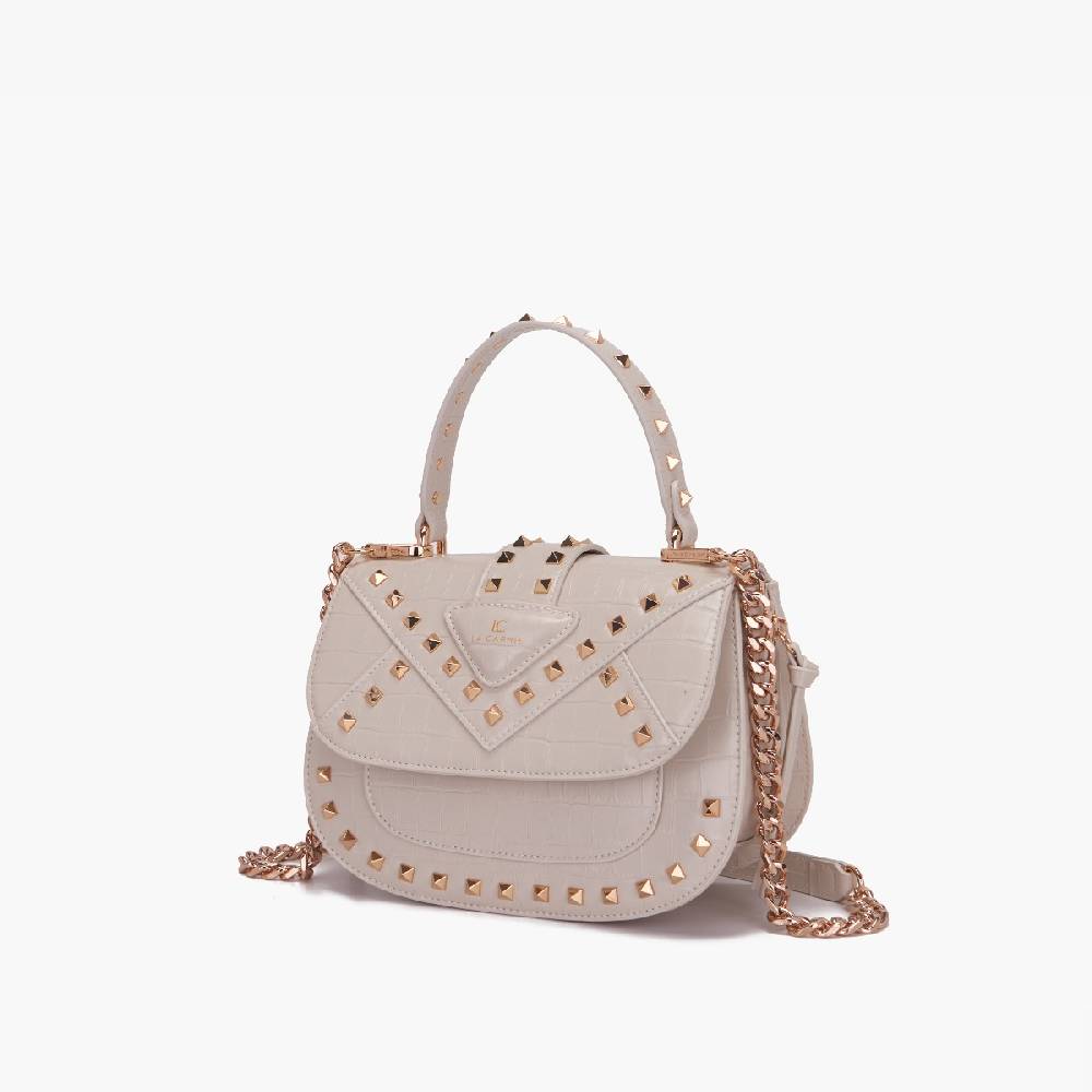 La Carrie BORSA A MANO THUNDER IVORY Nuova