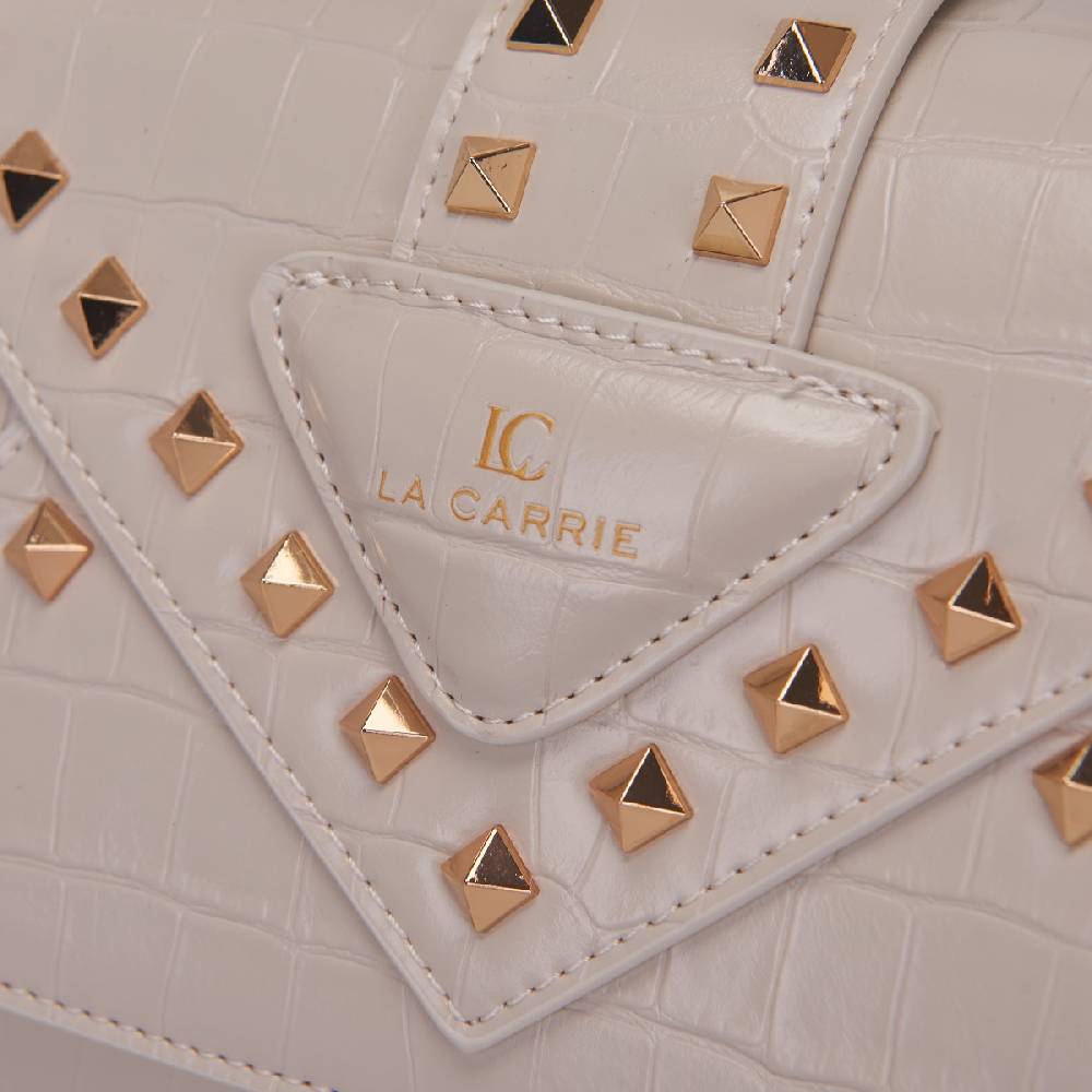 La Carrie BORSA A MANO THUNDER IVORY Nuova
