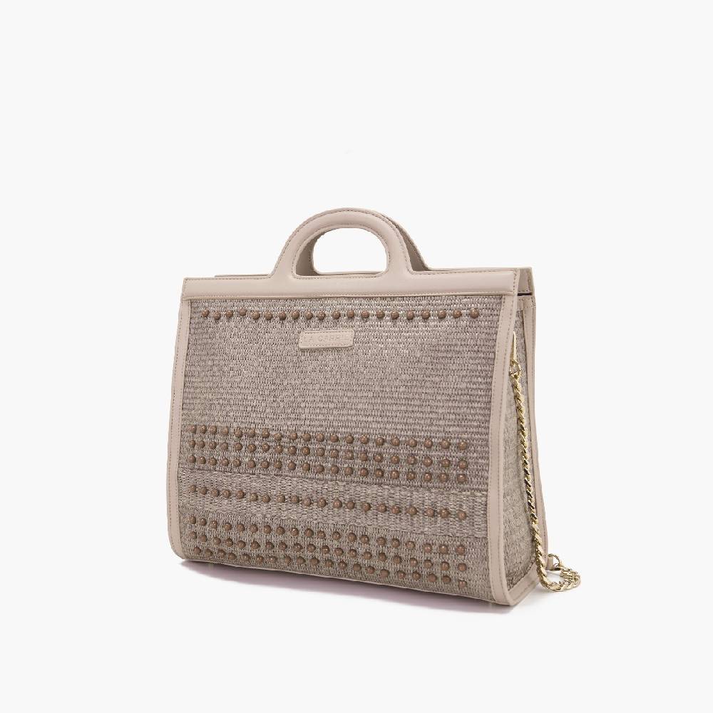 La Carrie BORSA SHOPPING MALIBU IVORY In Linea
