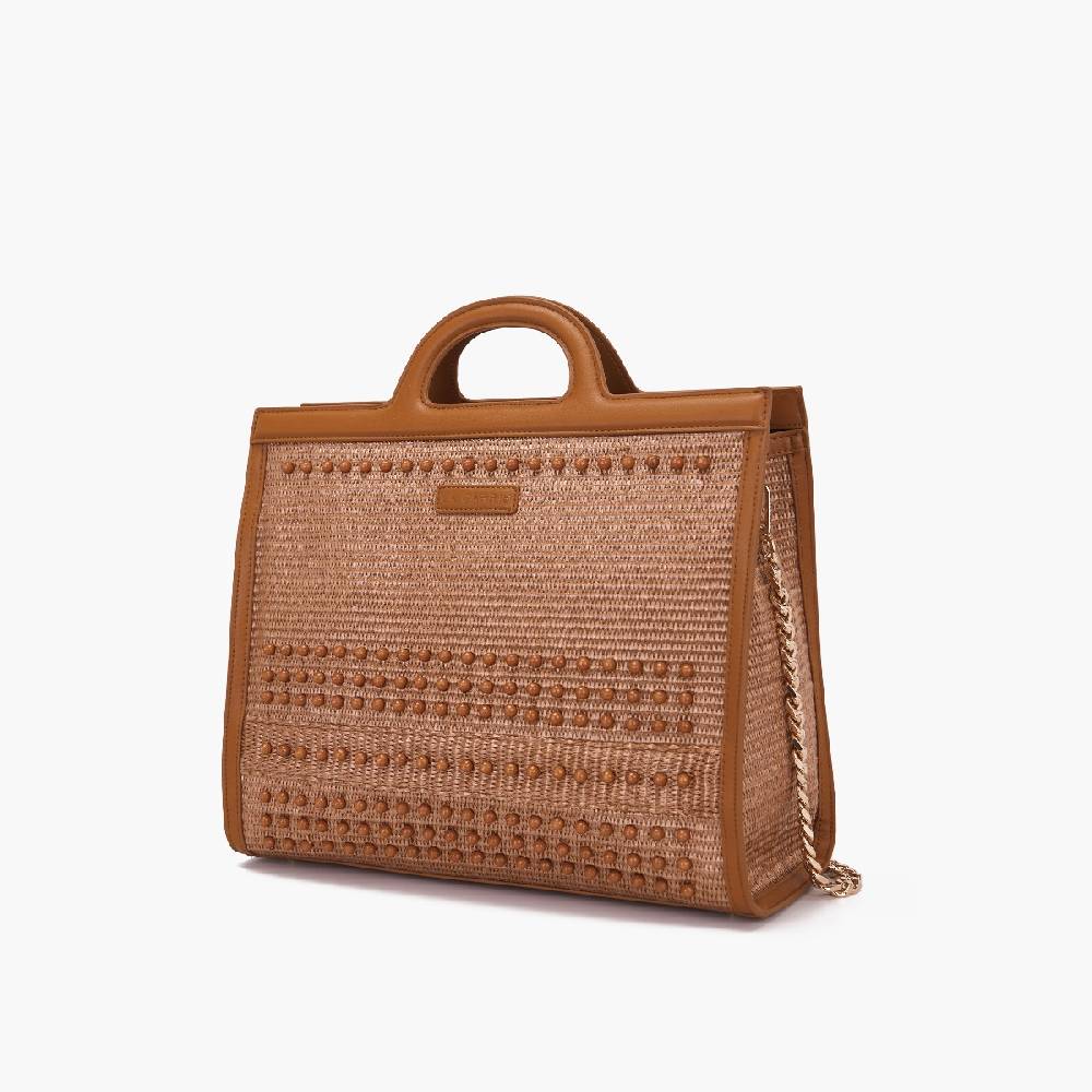 La Carrie BORSA SHOPPING MALIBU CUOIO Nuovo
