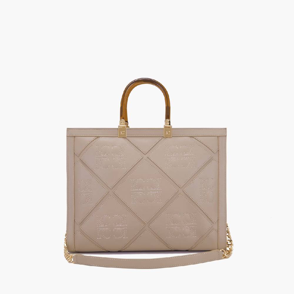 La Carrie BORSA SHOPPING PICHT TAUPE Saldi Di Fabbrica