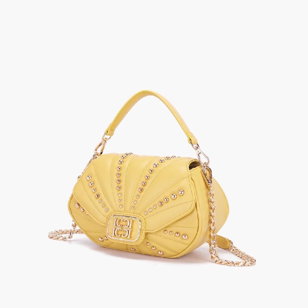 La Carrie BORSA A MANO OYSTER YELLOW Italy