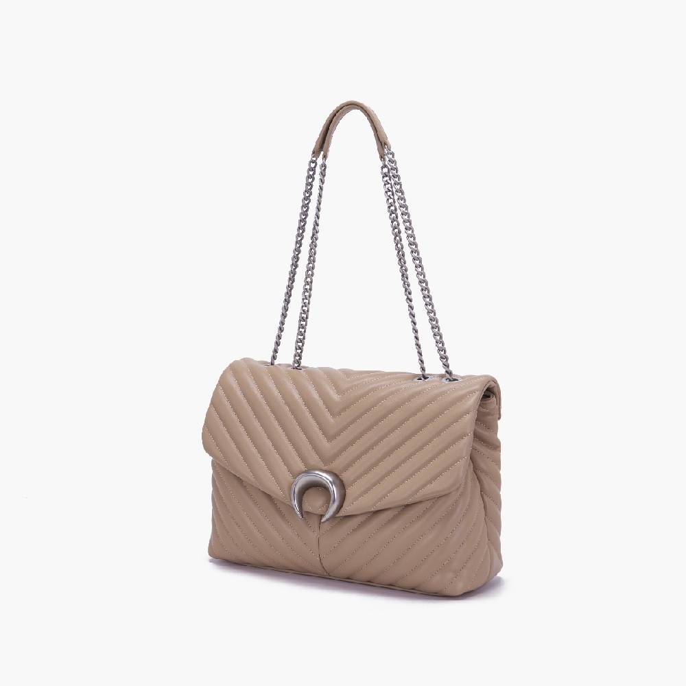 La Carrie BORSA A SPALLA MOONLIGHT TAUPE Nuovo