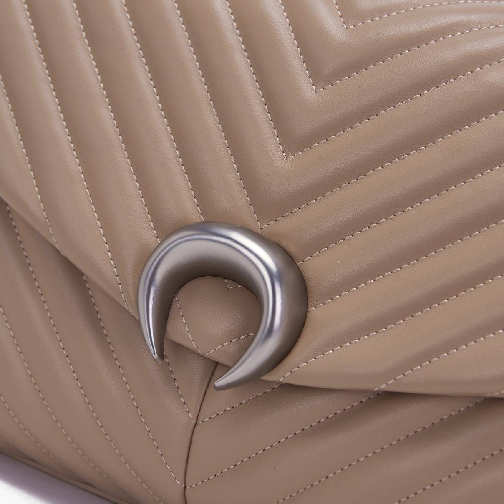 La Carrie BORSA A SPALLA MOONLIGHT TAUPE Nuovo