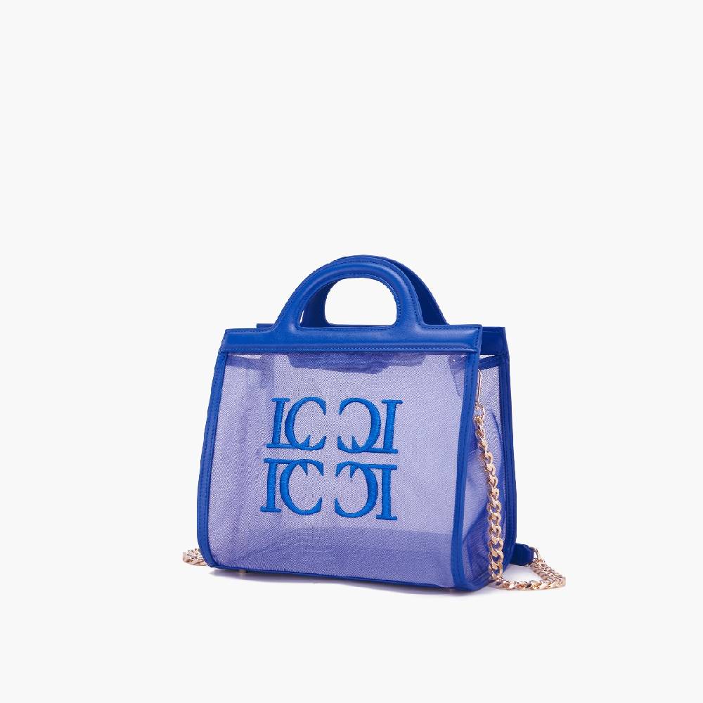 La Carrie BORSA SHOPPING SQUARE NAVY Consegna Veloce