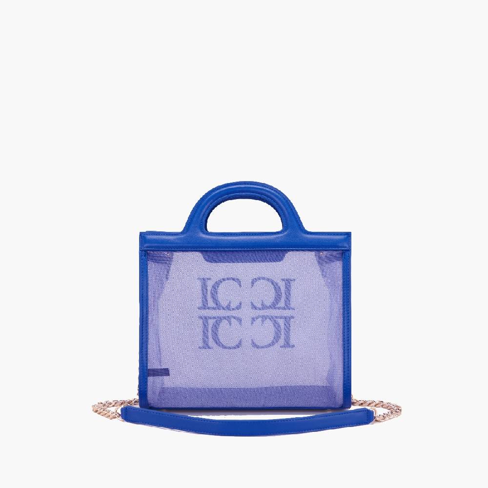 La Carrie BORSA SHOPPING SQUARE NAVY Consegna Veloce
