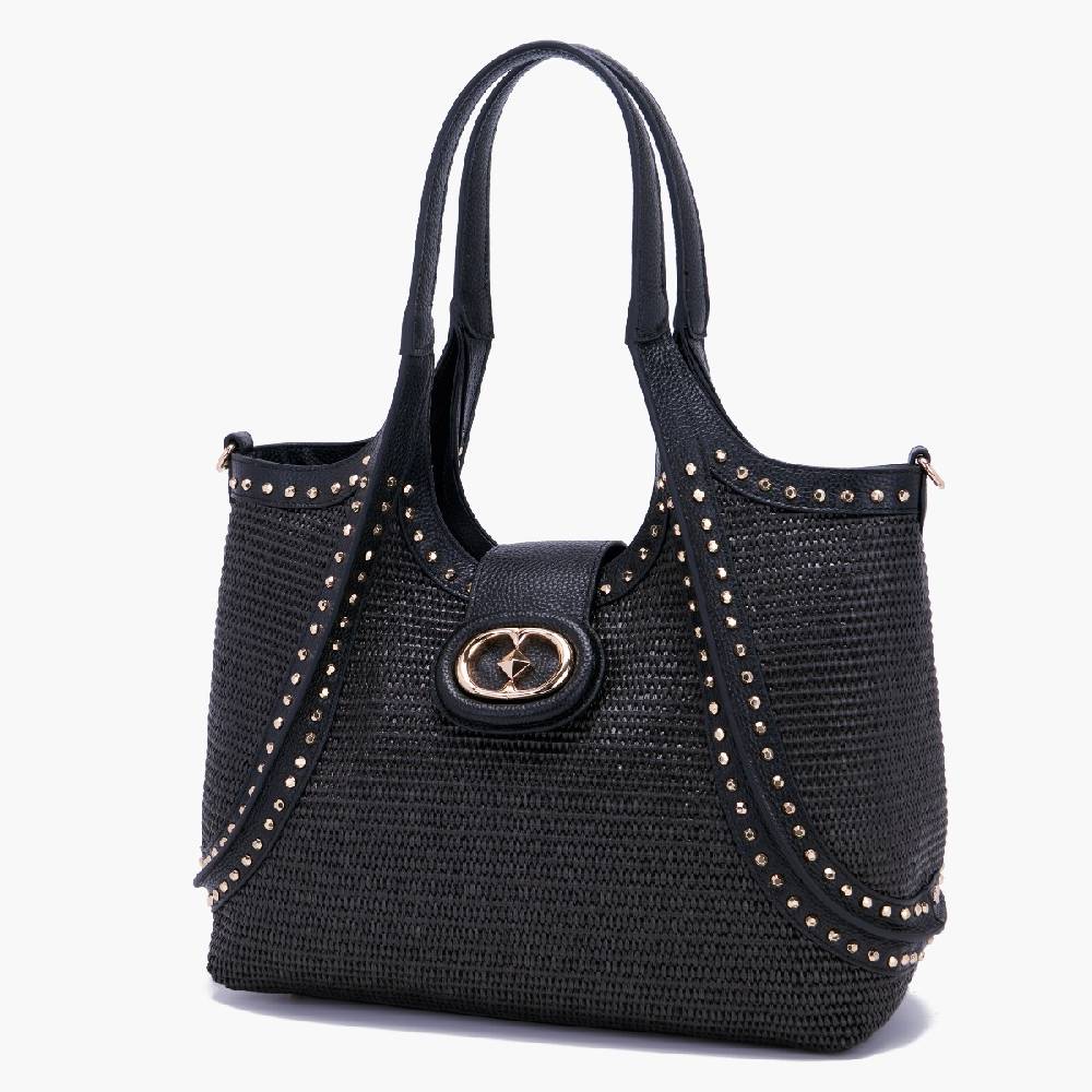 La Carrie BORSA SHOPPING ROMANTIC BLACK In Linea
