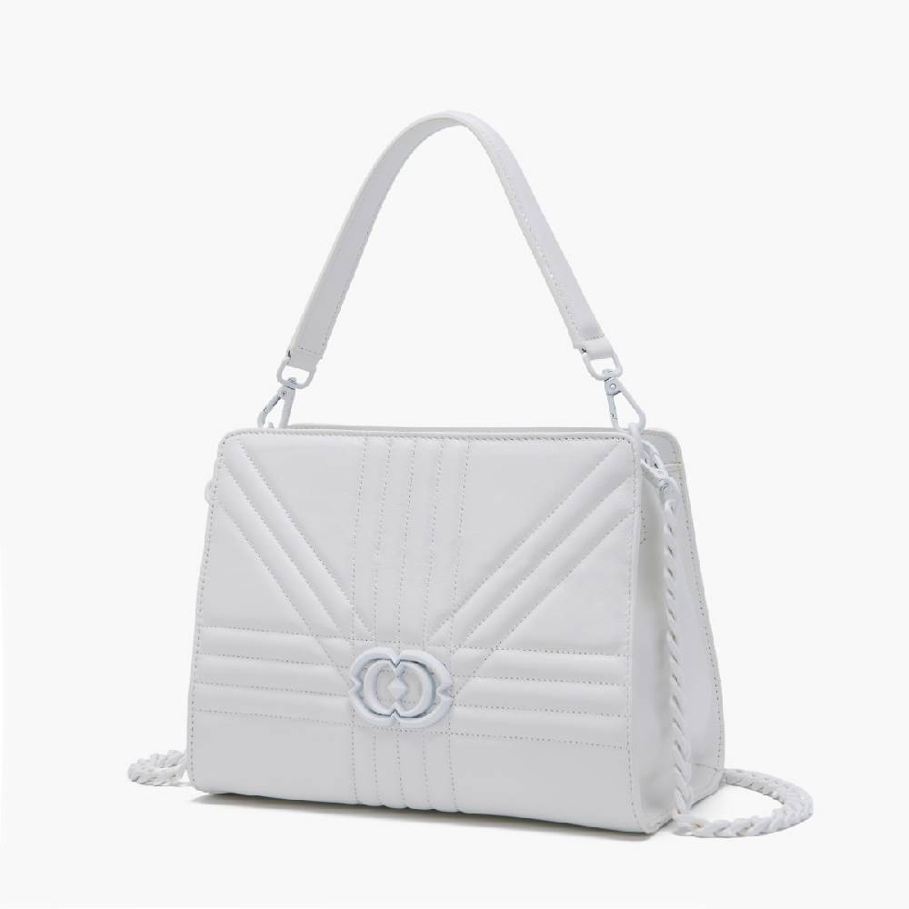 La Carrie BORSA SHOPPING GRATE BIANCA Qualità Garantita