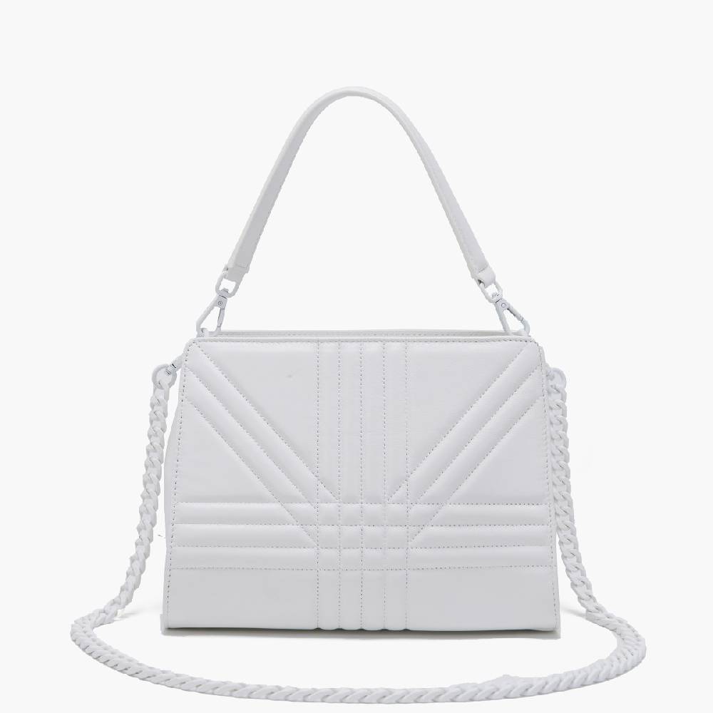 La Carrie BORSA SHOPPING GRATE BIANCA Qualità Garantita