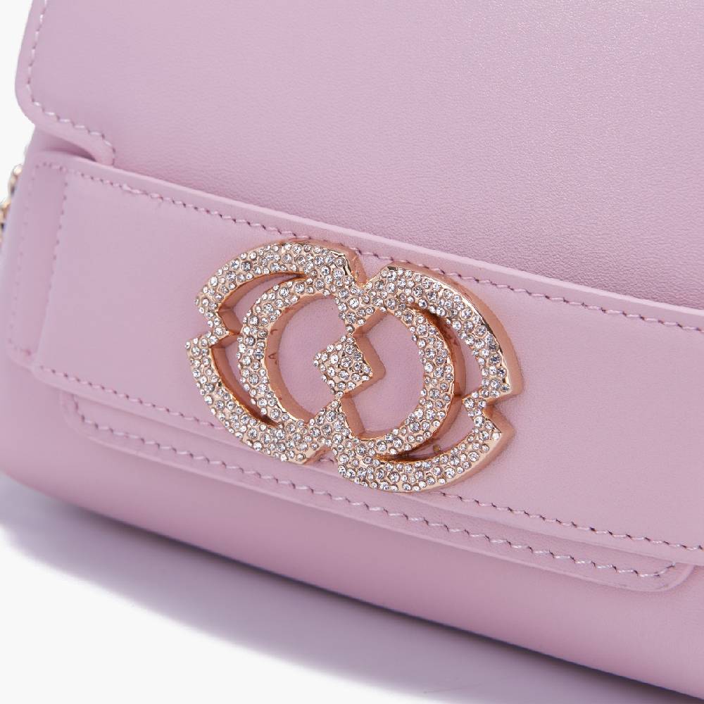 La Carrie BORSA A MANO LOGO ROSA Sottocosto