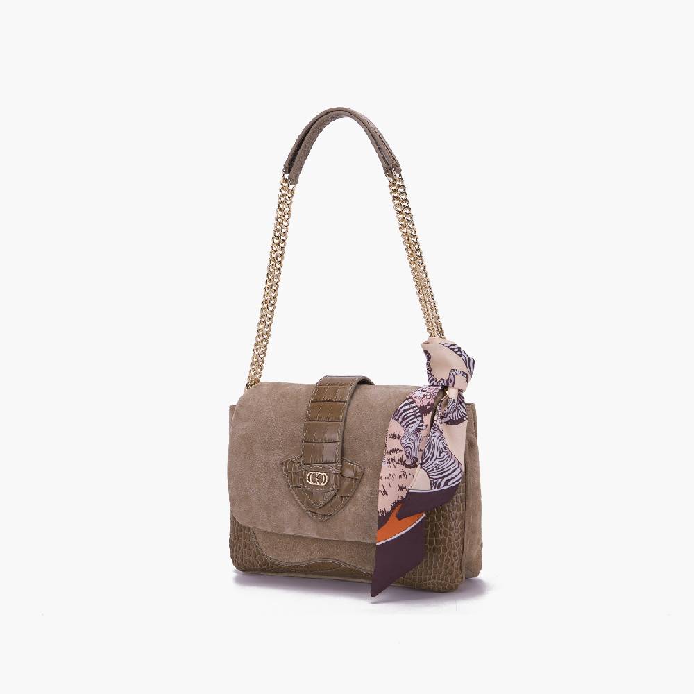La Carrie BORSA A SPALLA TEMPEST TAUPE Economico