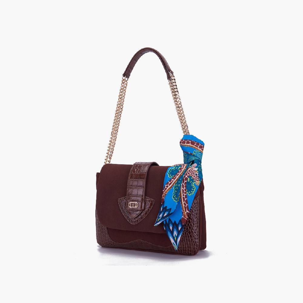 La Carrie BORSA A SPALLA TEMPEST BROWN Outlet