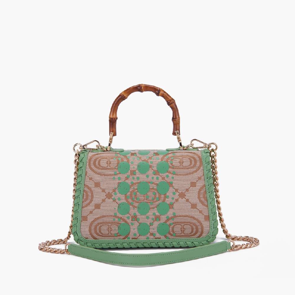 La Carrie BORSA A MANO MONOGRAM PISTACCHIO Vendite Flash