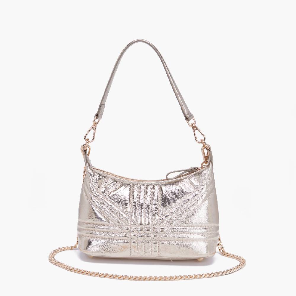 La Carrie MINI BORSA A SPALLA SHINY GOLD In Saldo