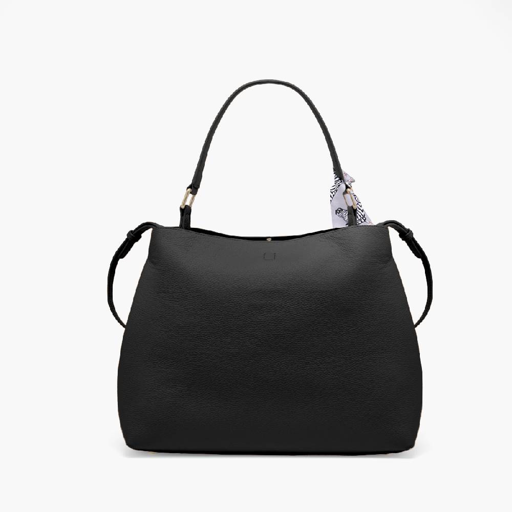 La Carrie BORSA SHOPPING DRILLED NERA Moda