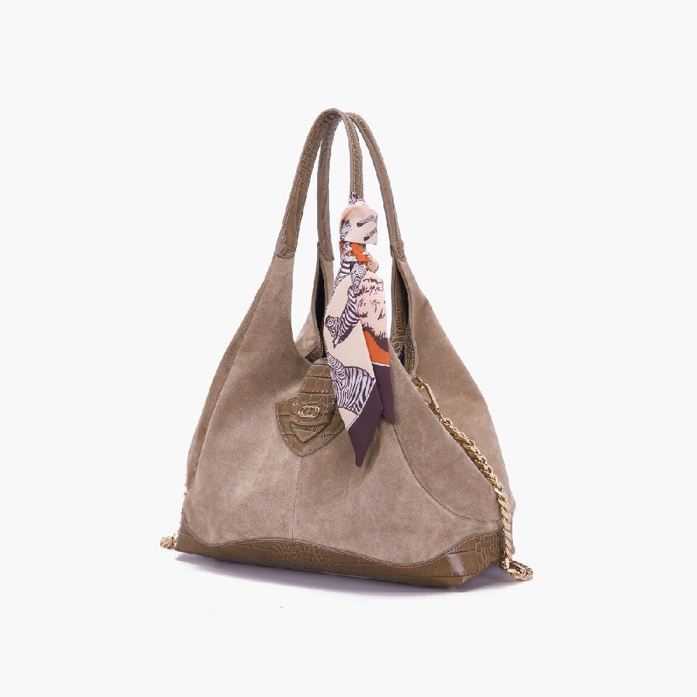 La Carrie BORSA SHOPPING TEMPEST TAUPE Italy