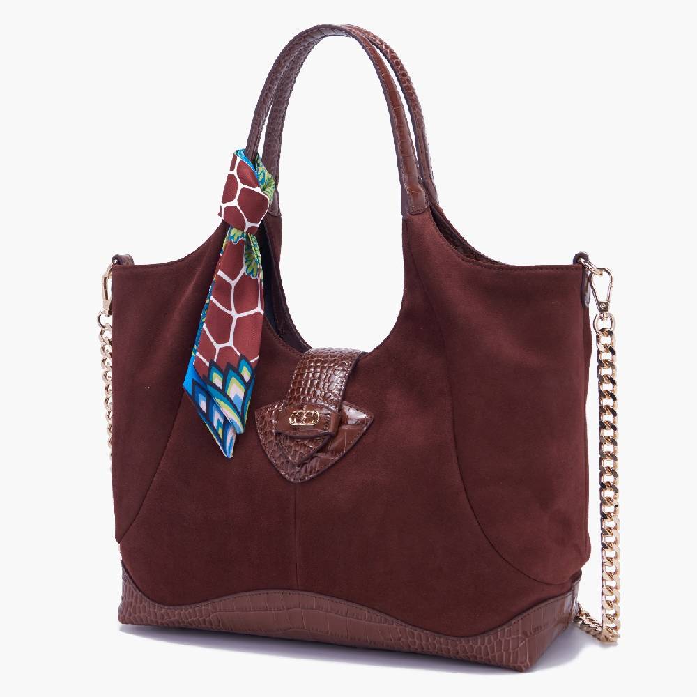 La Carrie BORSA SHOPPING TEMPEST BROWN Italia