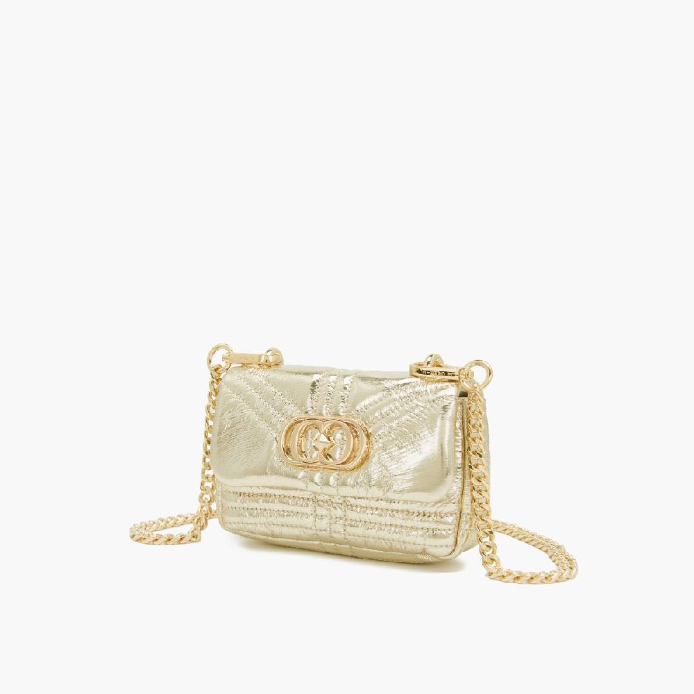 La Carrie MINI BORSA A SPALLA SHINY GOLD Vendita