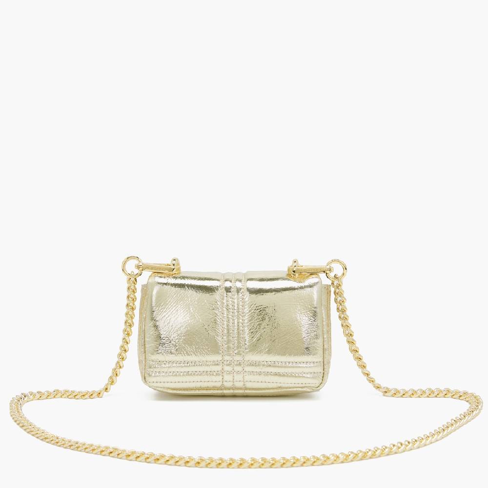 La Carrie MINI BORSA A SPALLA SHINY GOLD Vendita