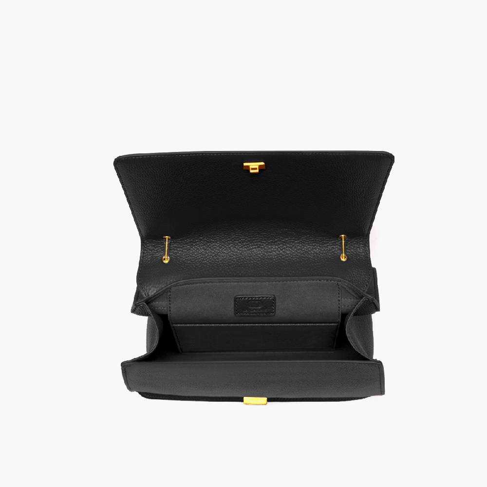 La Carrie BORSA A SPALLA DRILLED NERA Pezzi Unici