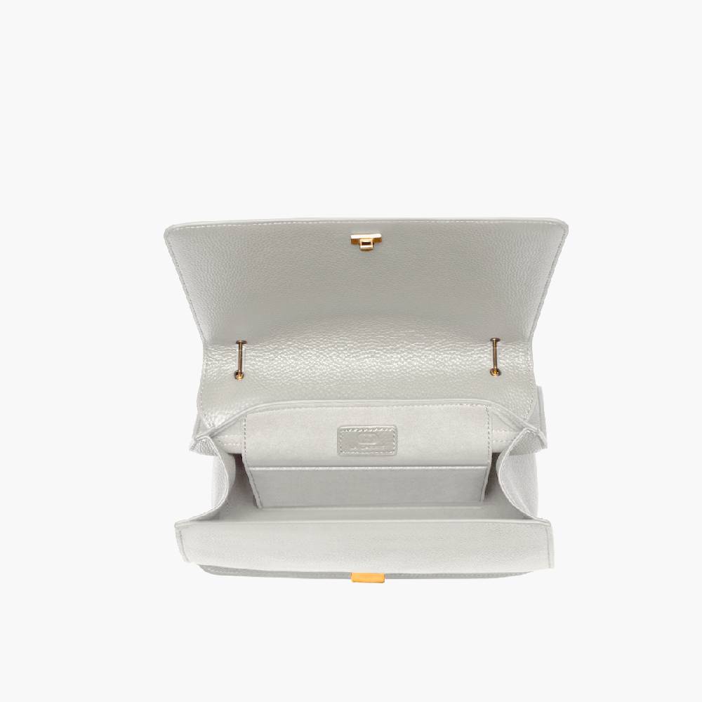 La Carrie BORSA A SPALLA DRILLED CREMA Qualità Garantita