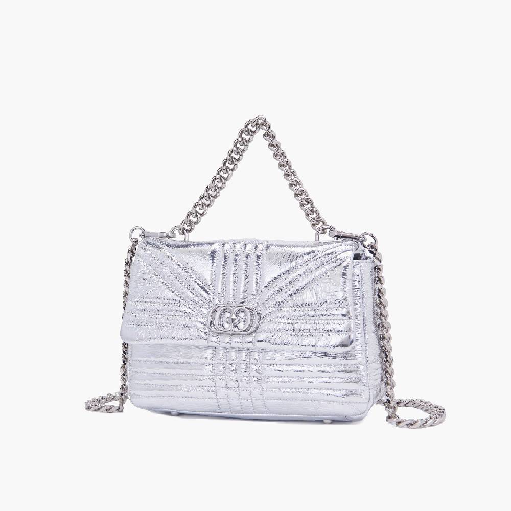 La Carrie BORSA A MANO SHINY SILVER Negozi Online