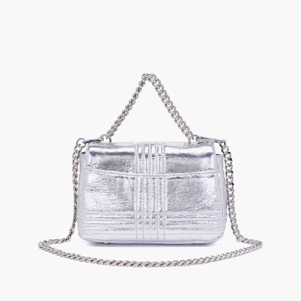 La Carrie BORSA A MANO SHINY SILVER Negozi Online