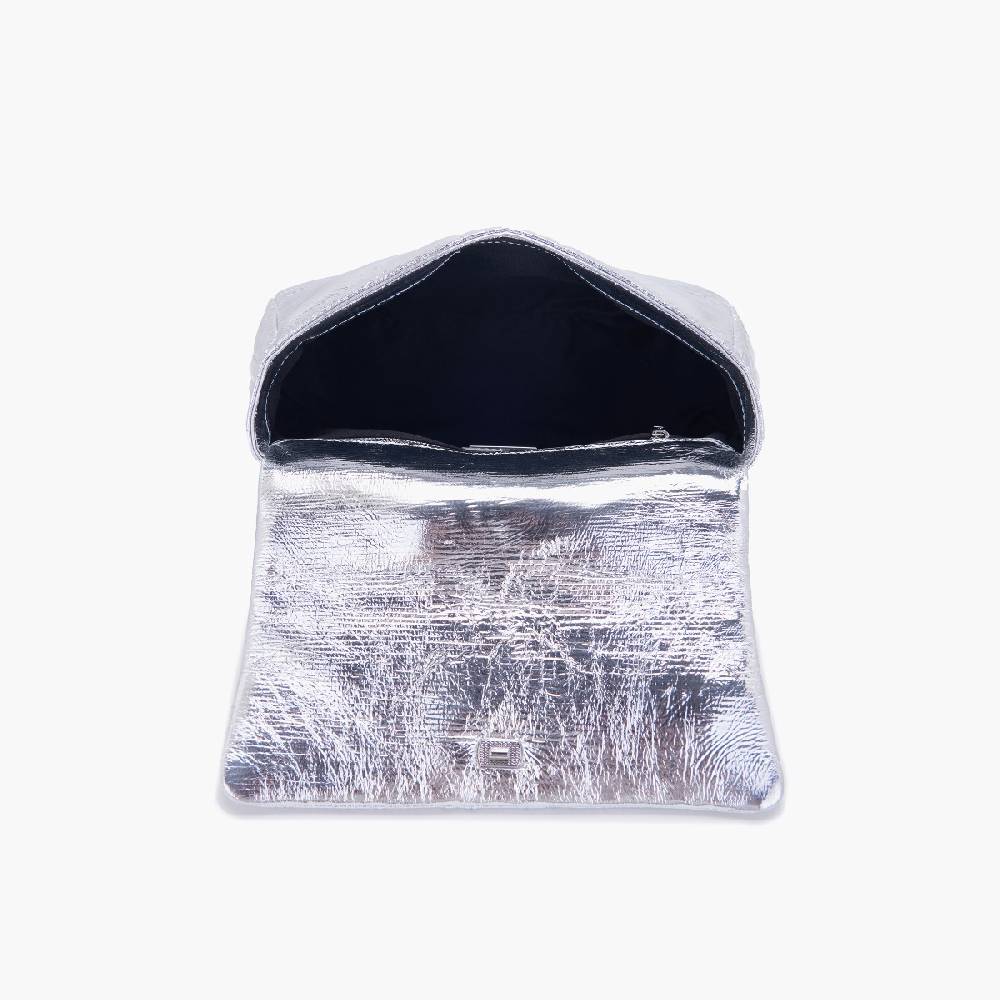 La Carrie BORSA A MANO SHINY SILVER Negozi Online