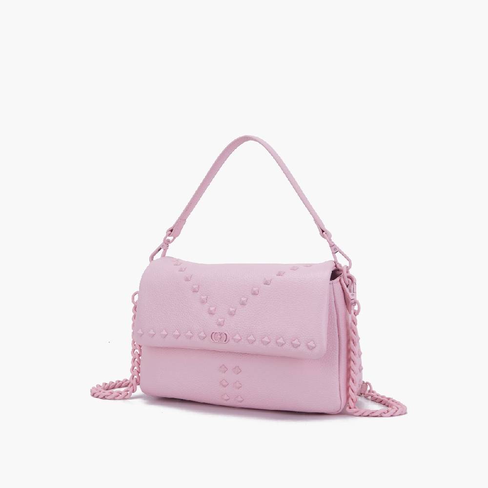 La Carrie PINK HAND BAG IN TUMBLED LEATHER Sottocosto