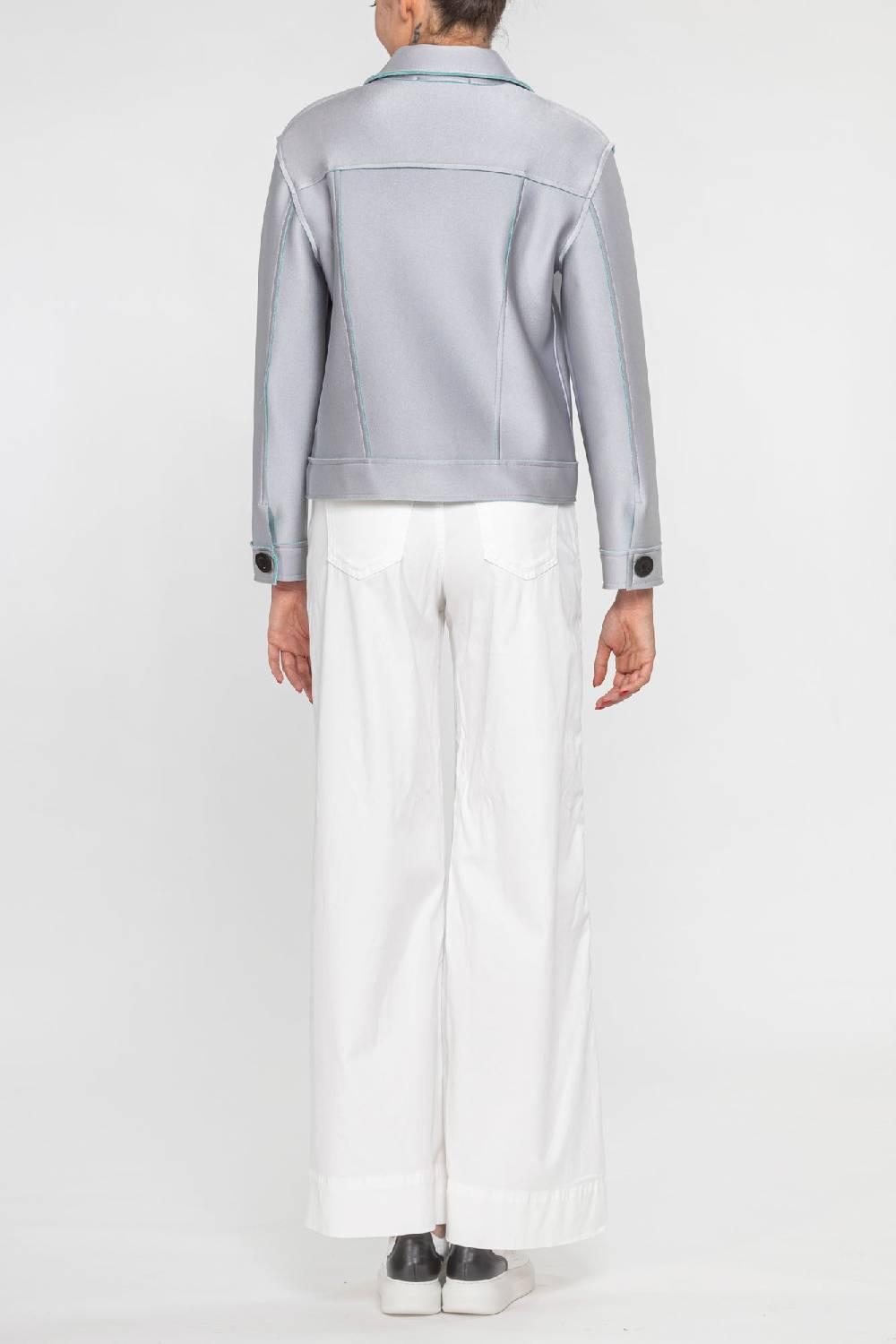 L.Pucci Mel Tekno Fabric Filigree - Frozen Moda