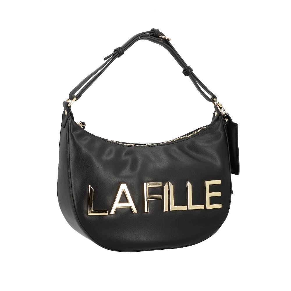 L.Pucci Rachel Metal Logo Line Black Negozi Online