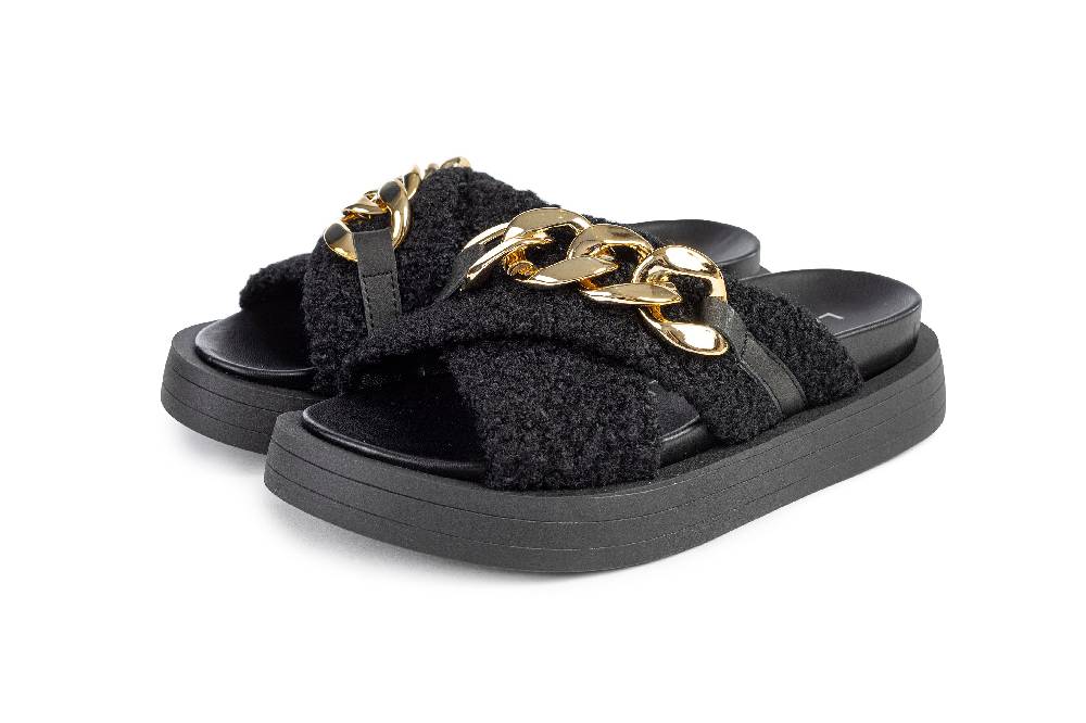 L.Pucci Slipper SA84028MS Black Sottocosto