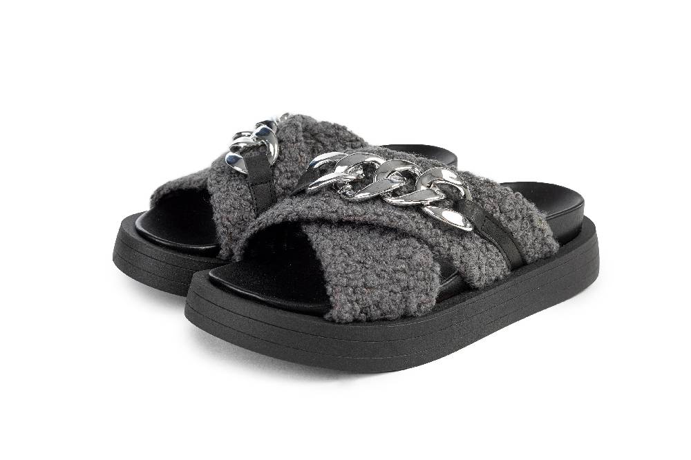 L.Pucci Slipper SA84028MS Grey Convenienza