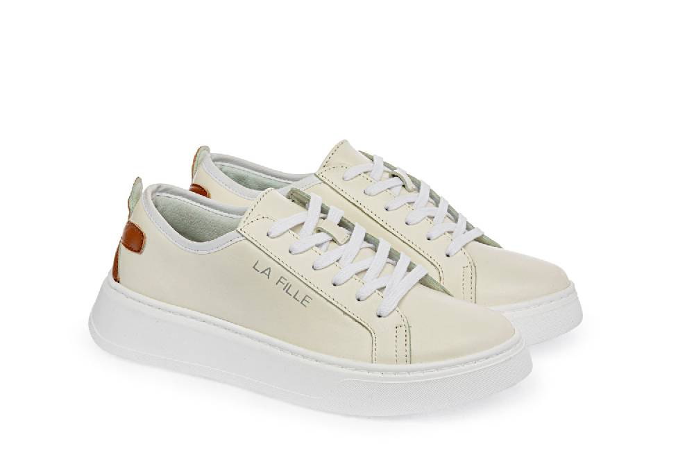 L.Pucci Sneakers P91212P Ecru-Camel Vendita