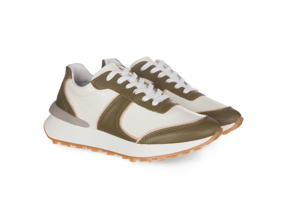 L.Pucci Missouri Leather White-Green Aviation Novità
