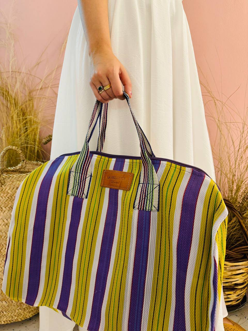 ﻿La Sellerie borsone TULUM viola Saldi Di Fabbrica