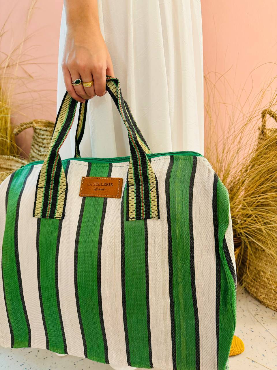 La Sellerie borsone TULUM verde Vendite Flash