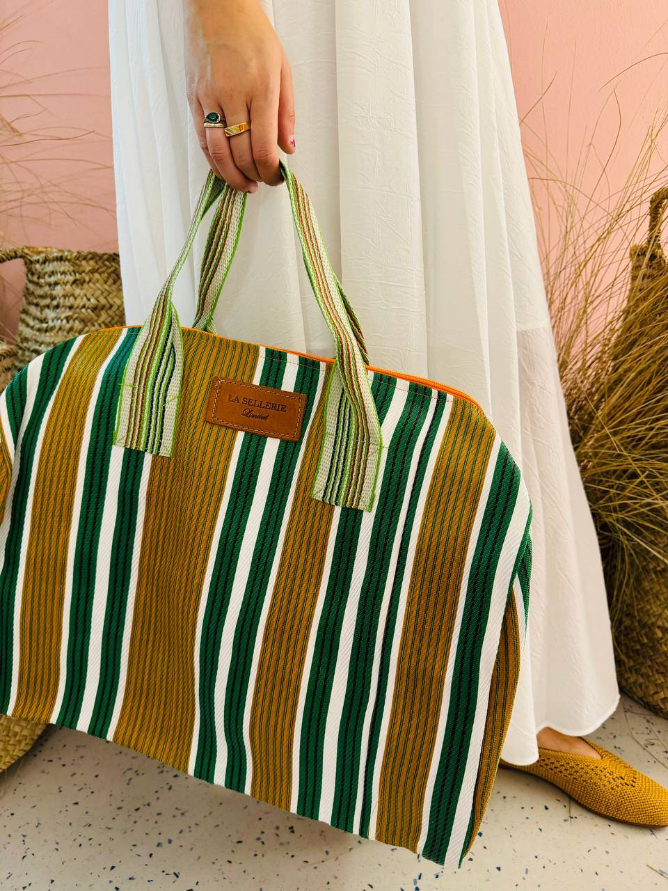 La Sellerie borsone TULUM arancio Italy