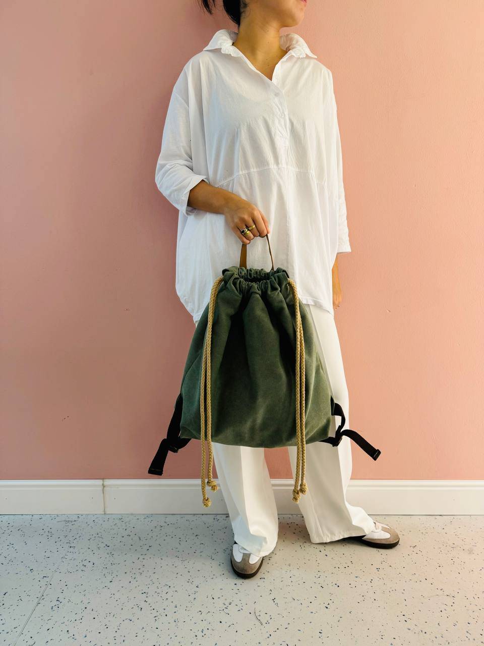 La Sellerie COUNTRY backpack green Negozi Online
