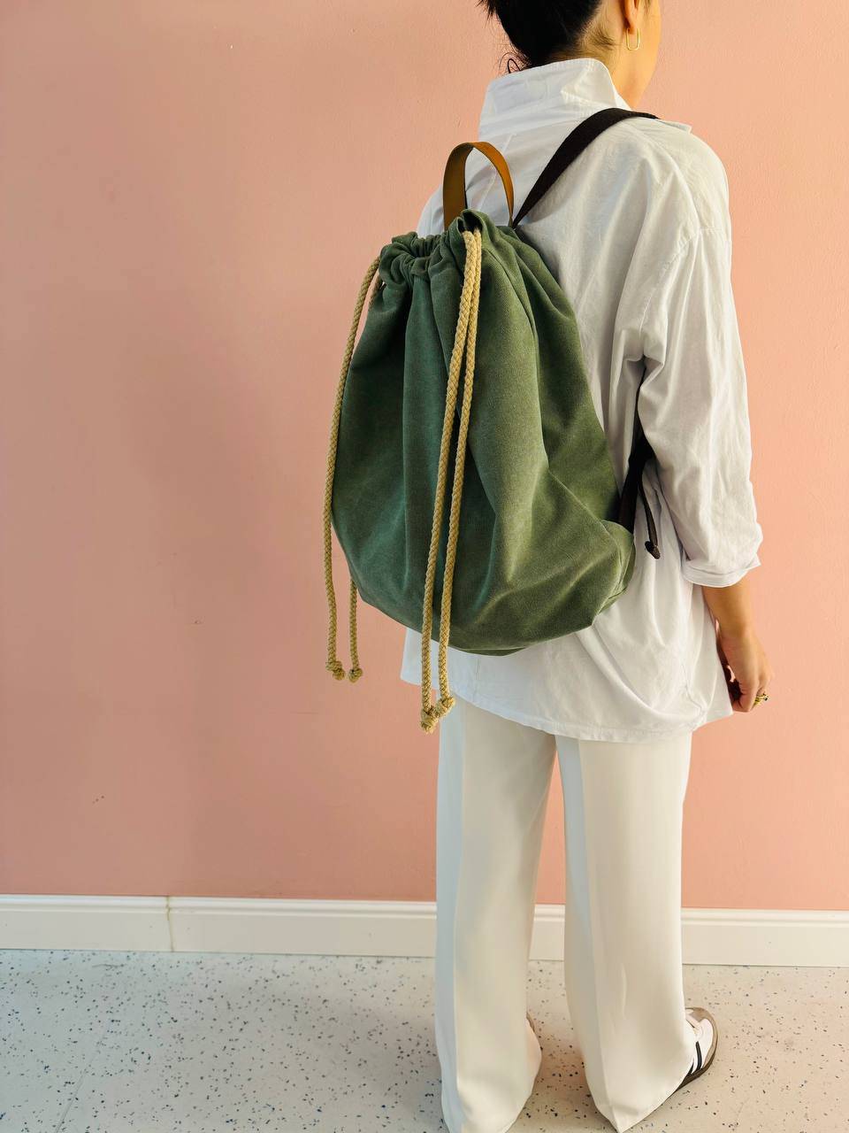 La Sellerie COUNTRY backpack green Negozi Online