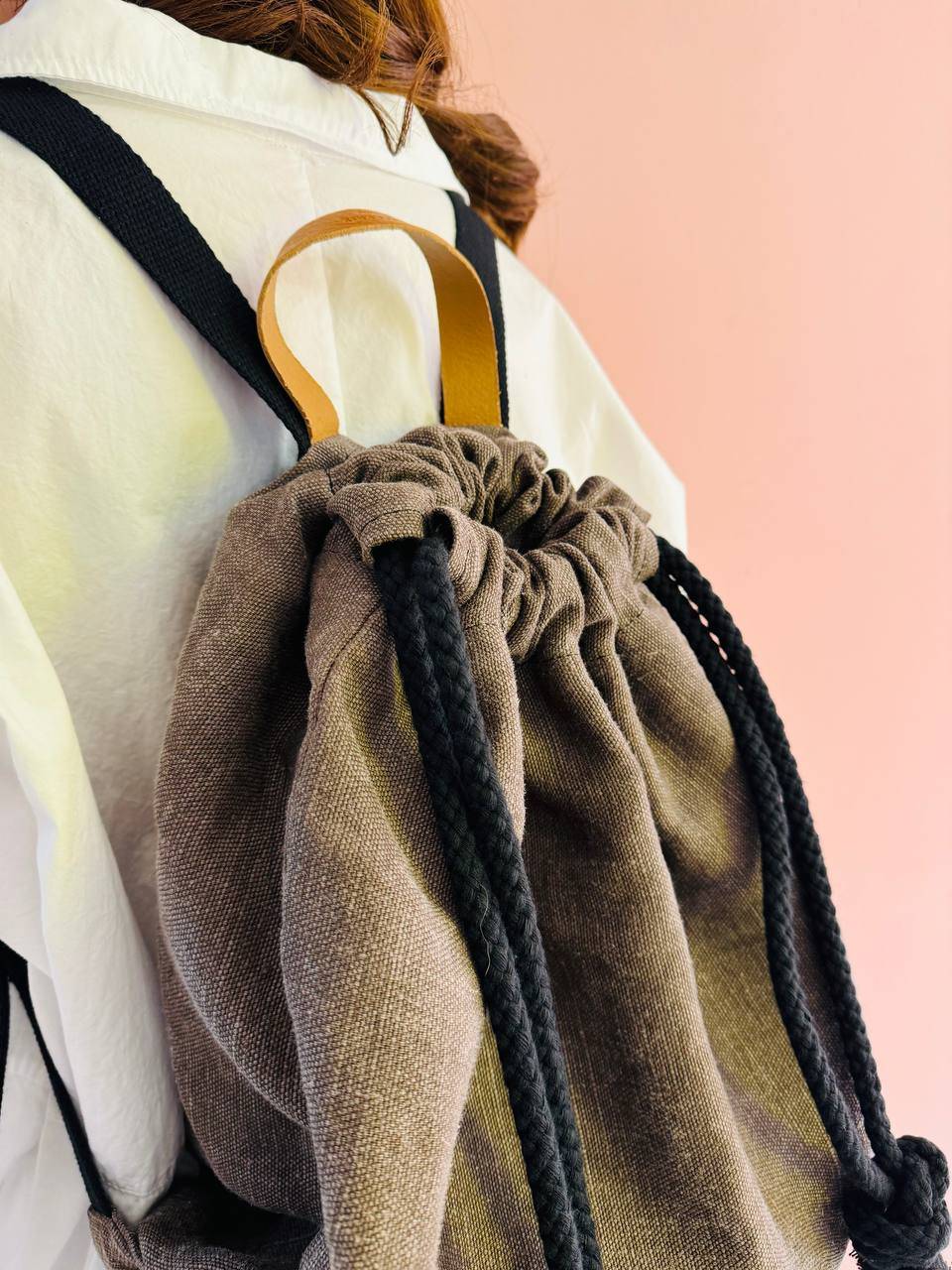 La Sellerie COUNTRY backpack light brown Consegna Veloce