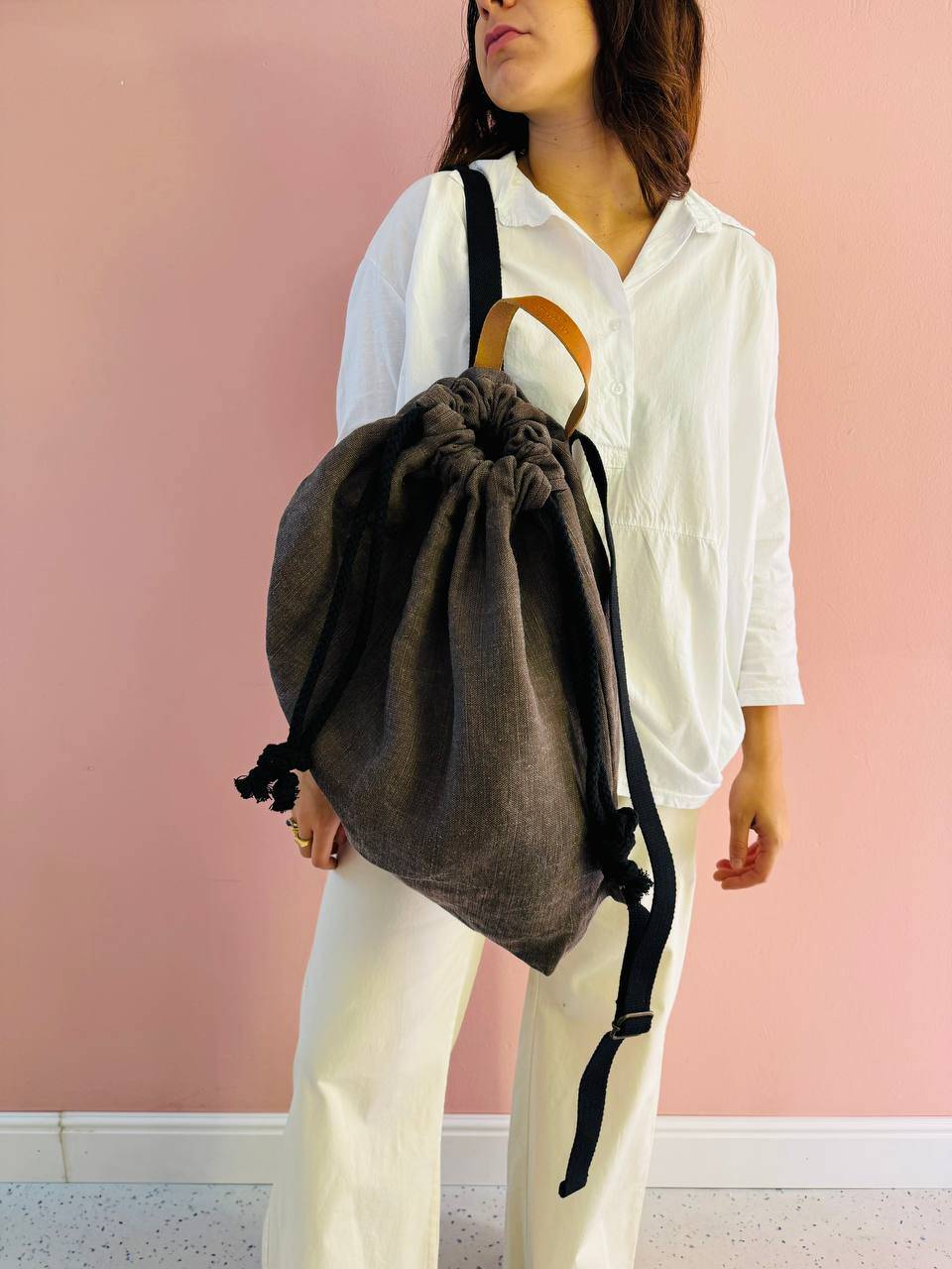 La Sellerie COUNTRY backpack light brown Consegna Veloce