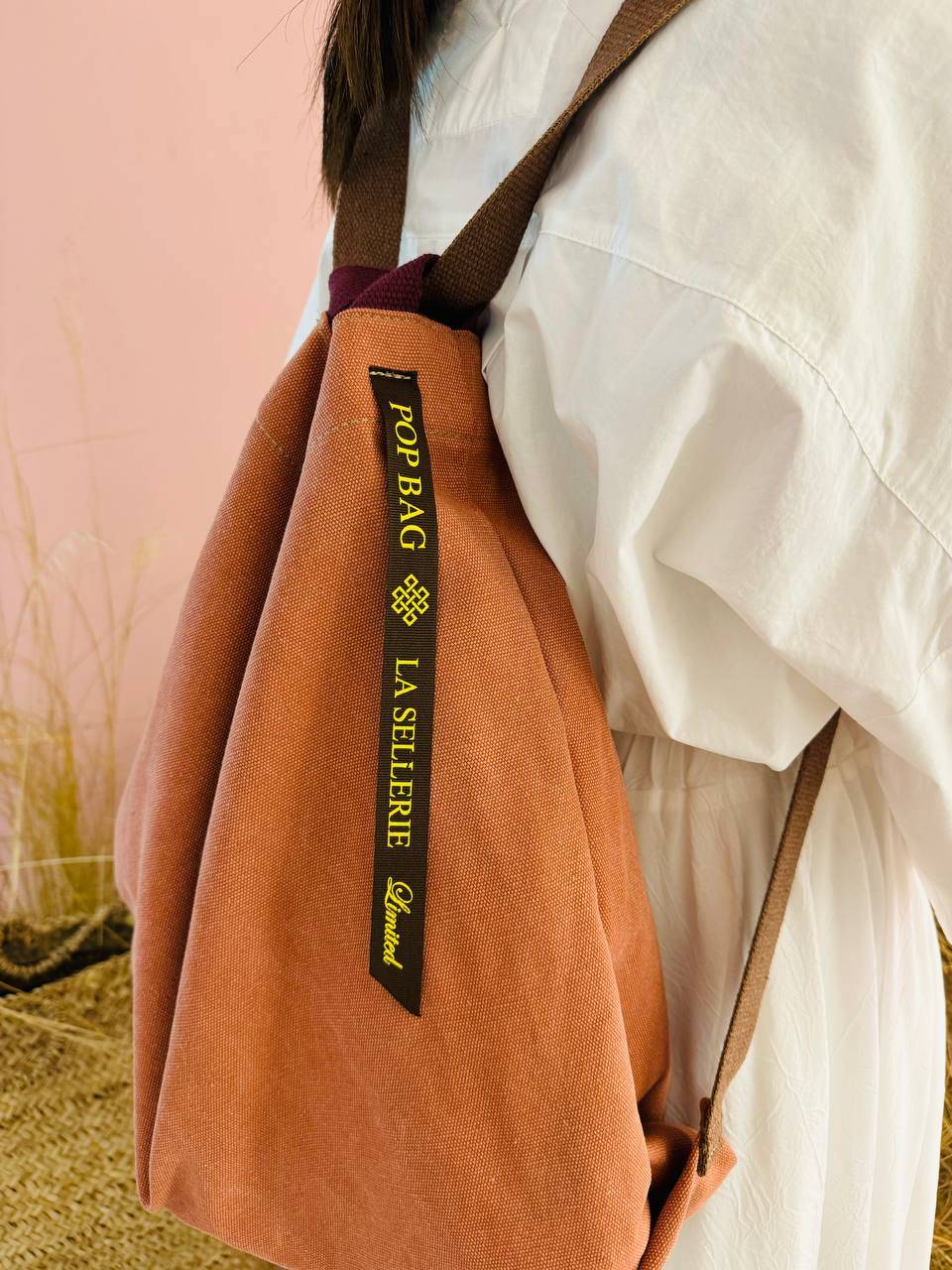 La Sellerie ZAINO POP tessuto Arancio In Vendita