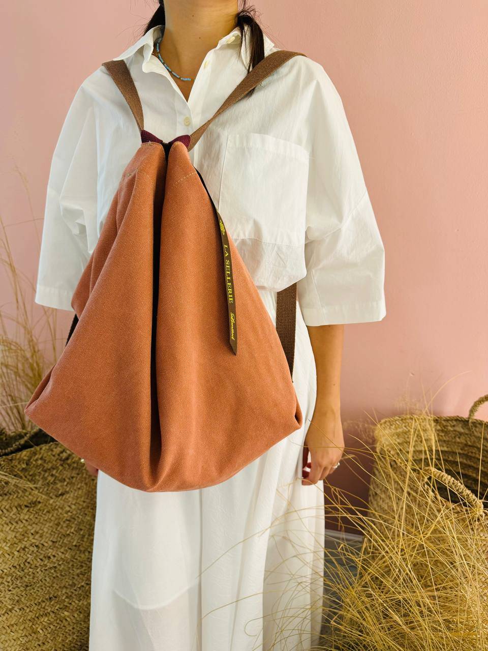 La Sellerie ZAINO POP tessuto Arancio In Vendita