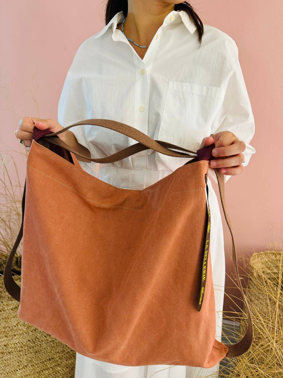 La Sellerie ZAINO POP tessuto Arancio In Vendita