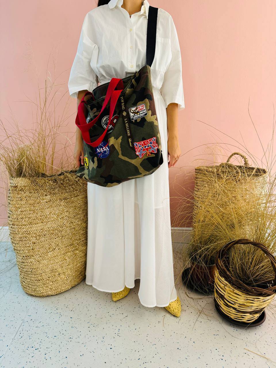 La Sellerie POP BAG military patchwork Vendita Calda