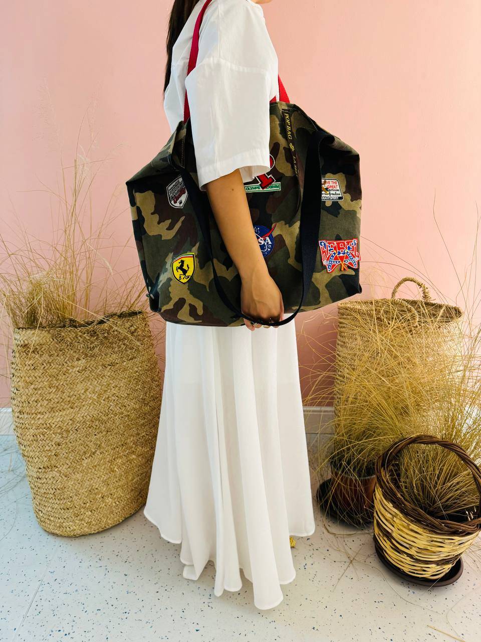 La Sellerie POP BAG military patchwork Vendita Calda