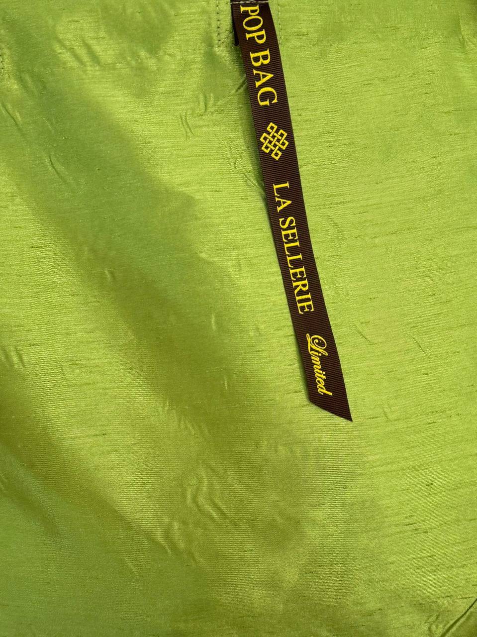 La Sellerie POP BAG Shantung verde mela Saldi Di Fabbrica