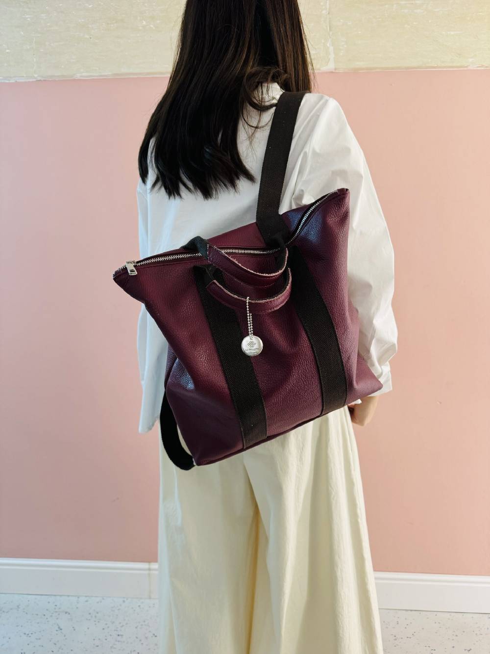 La Sellerie Zaino Borsa Milano PURPLE Nuova