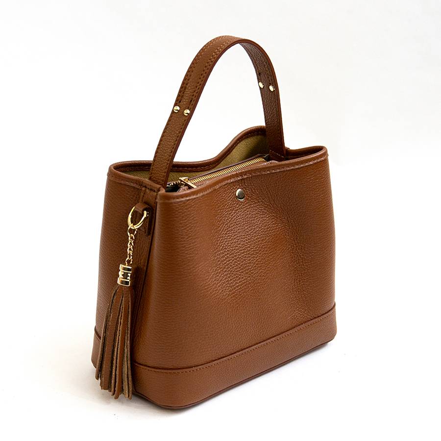 ﻿Laura Di Maggio CIPRO – Borsa in pelle cuoio Saldi Di Fabbrica